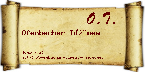 Ofenbecher Tímea névjegykártya
